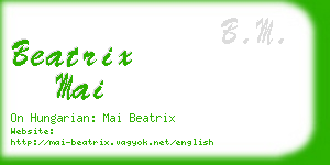 beatrix mai business card